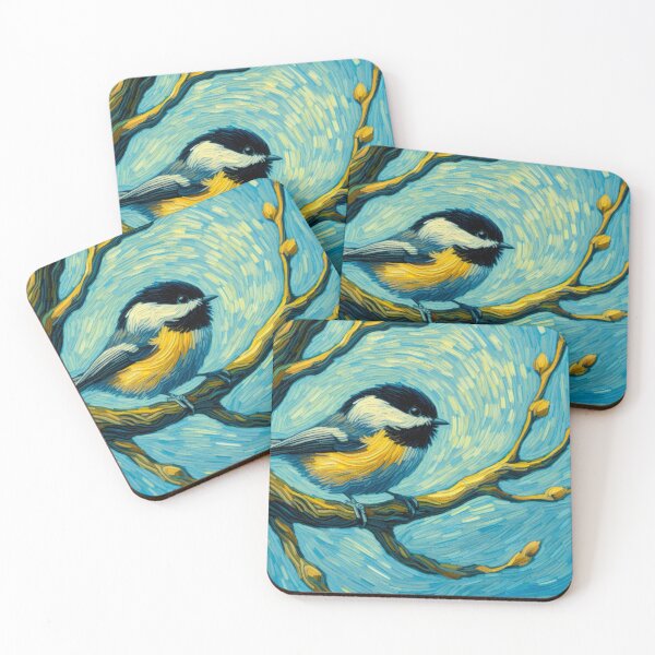 Item preview, Black Capped Chickadee Painting - Songbird Art designed and sold by Star-Fragment.