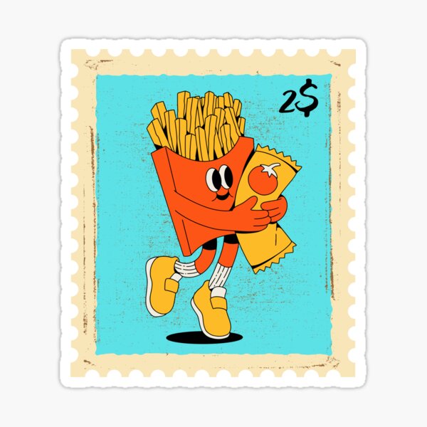 Item preview, SERIES OF VINTAGE STAMPS FRENCH FRIES designed and sold by infinitarte.