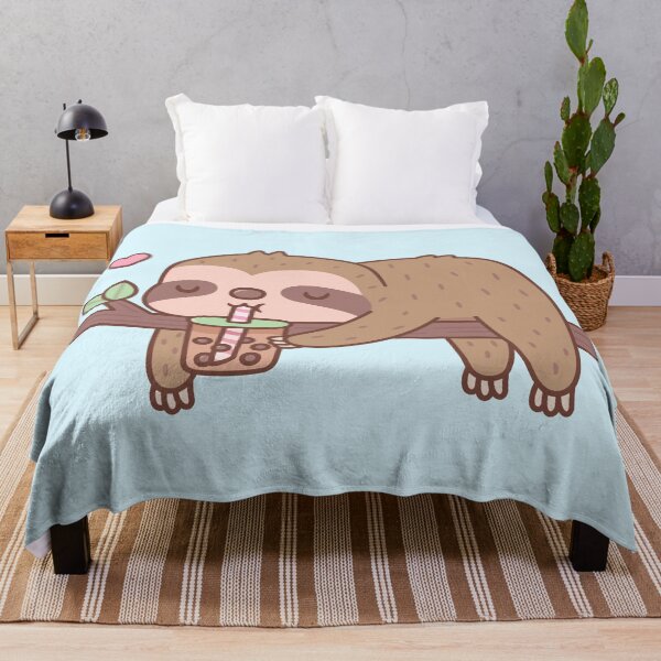 Item preview, Cute Chilling Sloth Drinking Bubble Tea designed and sold by rustydoodle.