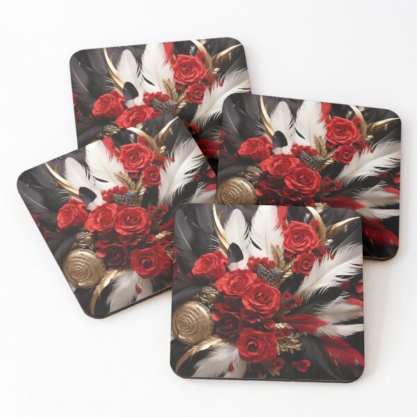 Item preview, floral arrangement of flowers and feathers designed and sold by dcrc.