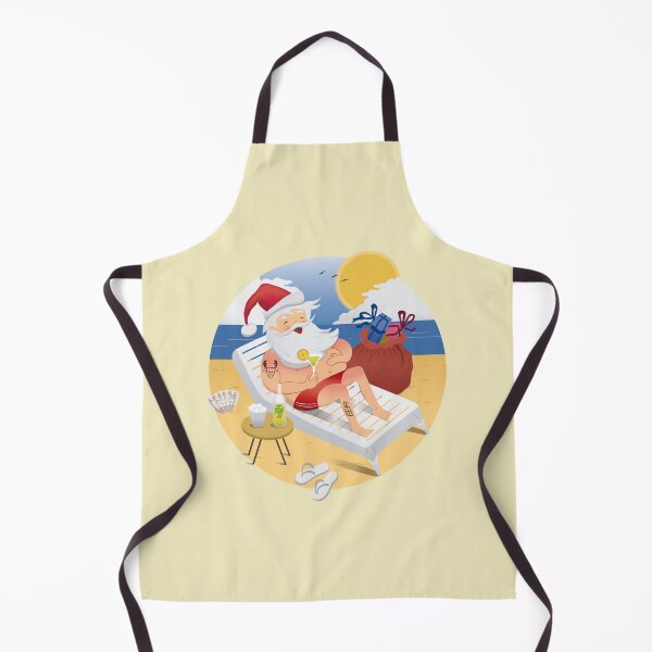 Item preview, Tropical Santa Claus drinking a cocktail on the beach designed and sold by Rômulo Queiroz.