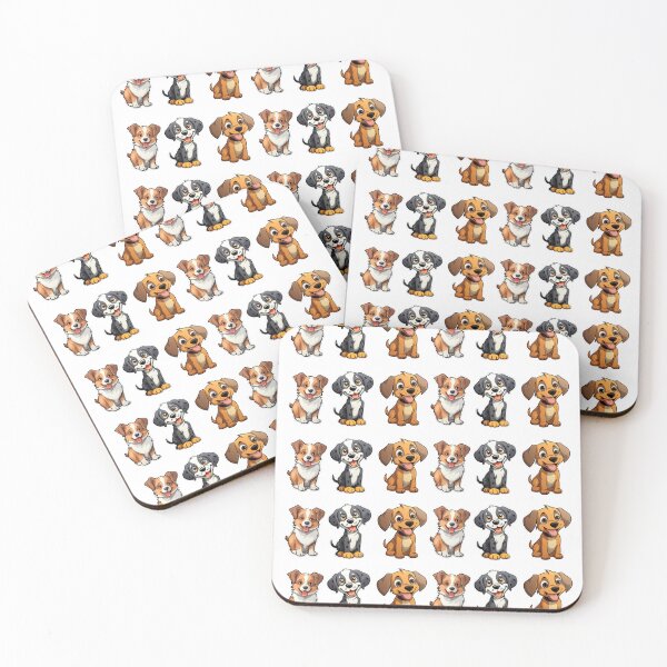 Aperçu de l'œuvre Chiens adorables | Autocollants, T-Shirt créée et vendue par NicolasGlowArt.