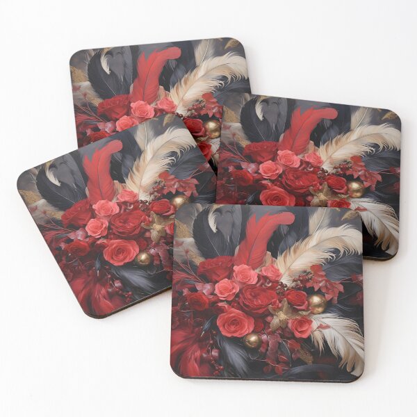 Item preview, floral arrangement of flowers and feathers designed and sold by dcrc.