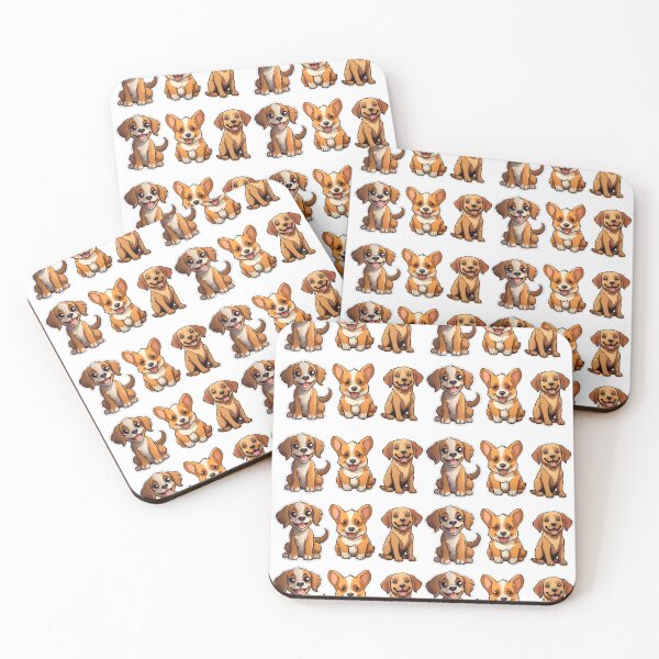Aperçu de l'œuvre Pack de modèles de chiots | T-Shirt, Autocollants créée et vendue par NicolasGlowArt.
