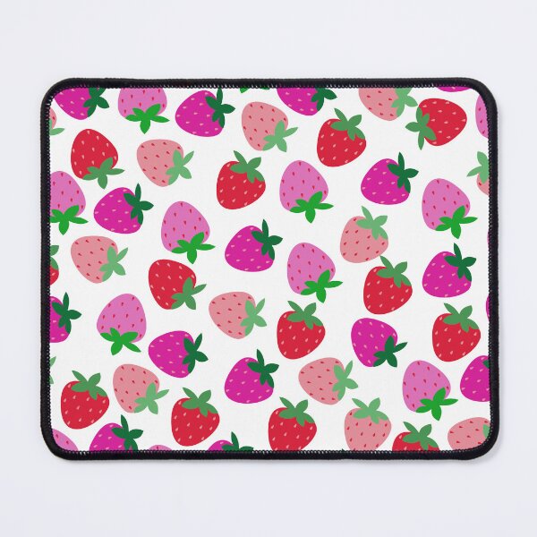 Item preview, pink strawberry field summer cute nature fruit girly pattern designed and sold by DesignYourWaystore.