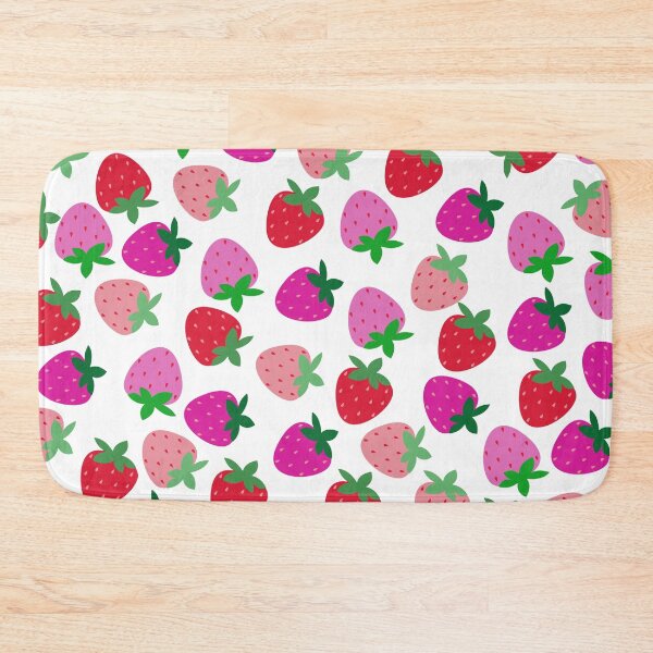Item preview, pink strawberry field summer cute nature fruit girly pattern designed and sold by DesignYourWaystore.