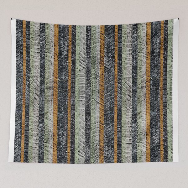Item preview,  Tire texture stripes zigzag green orange designed and sold by Alessandro Remo Mazzoni Remotextiles.