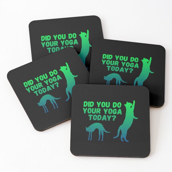 Item preview, Did you do your yoga today? | Cat stretching design designed and sold by Enchantedbox.