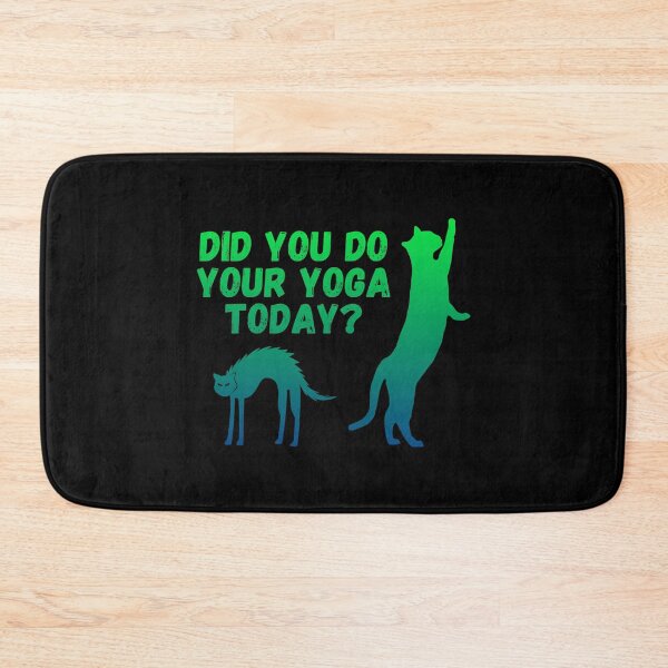 Item preview, Did you do your yoga today? | Cat stretching design designed and sold by Enchantedbox.