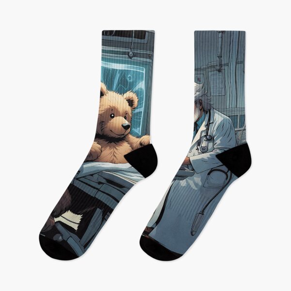 Item preview, Teddy as a doctor taking x-rays of patients designed and sold by Colin Bentham.