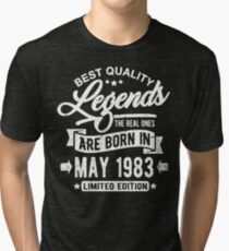 Camiseta de tejido mixto Legends born in may 1983