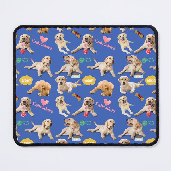 Item preview, Golden Labradors seamless pattern designed and sold by Fantacaroo Designs.