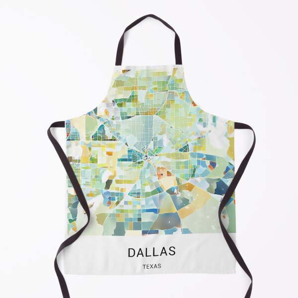 Aperçu de l'œuvre Plan de la ville nommée Dallas Texas - Schéma de couleurs pastel créée et vendue par StylishStacks.