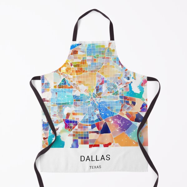 Aperçu de l'œuvre Plan de la ville nommée Dallas Texas - Schéma arc-en-ciel tropical créée et vendue par StylishStacks.