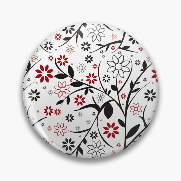 Item preview, Red and Black flower trees seamless pattern  designed and sold by ThePurplePrints.