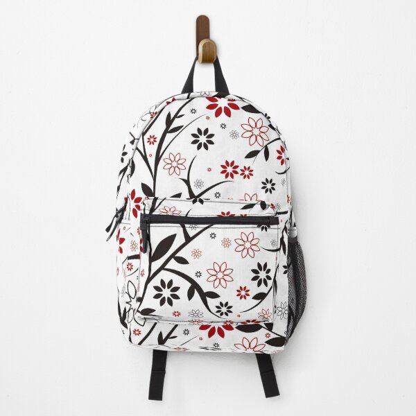 Item preview, Red and Black flower trees seamless pattern  designed and sold by ThePurplePrints.