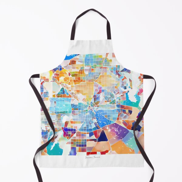 Item preview, Dallas Texas City Map - Tropical Rainbow Scheme designed and sold by StylishStacks.