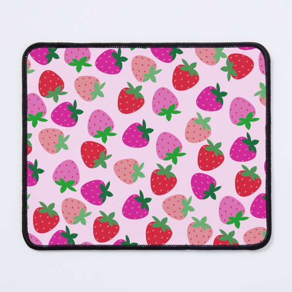 Item preview, pink strawberry field summer cute nature fruit girly pattern designed and sold by DesignYourWaystore.