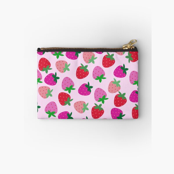 Item preview, pink strawberry field summer cute nature fruit girly pattern designed and sold by DesignYourWaystore.