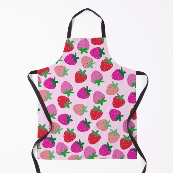 Item preview, pink strawberry field summer cute nature fruit girly pattern designed and sold by DesignYourWaystore.