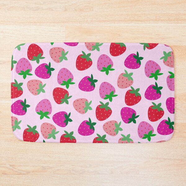 Item preview, pink strawberry field summer cute nature fruit girly pattern designed and sold by DesignYourWaystore.