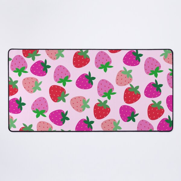 Item preview, pink strawberry field summer cute nature fruit girly pattern designed and sold by DesignYourWaystore.