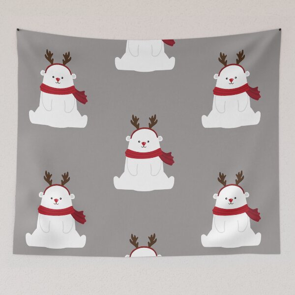 Item preview, Polar bear. Christmas bear. Cheerful bear. White. Christmas. designed and sold by MagelliShop.