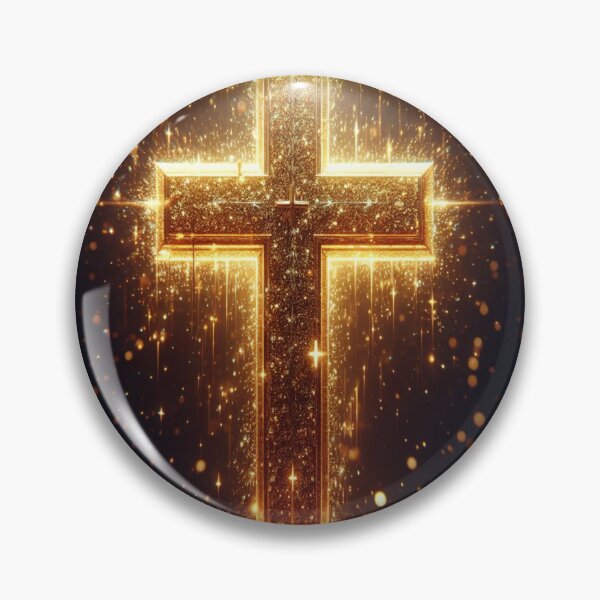 Item preview, cross with golden sparkles designed and sold by yirehestilos.