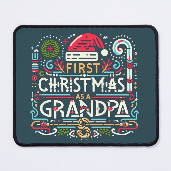 Item preview, First Christmas as a Grandpa, typography designed and sold by maxmaj.