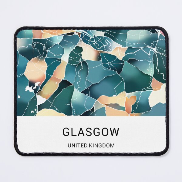 Item preview, Glasgow UK Named City Map - Lush Green designed and sold by StylishStacks.
