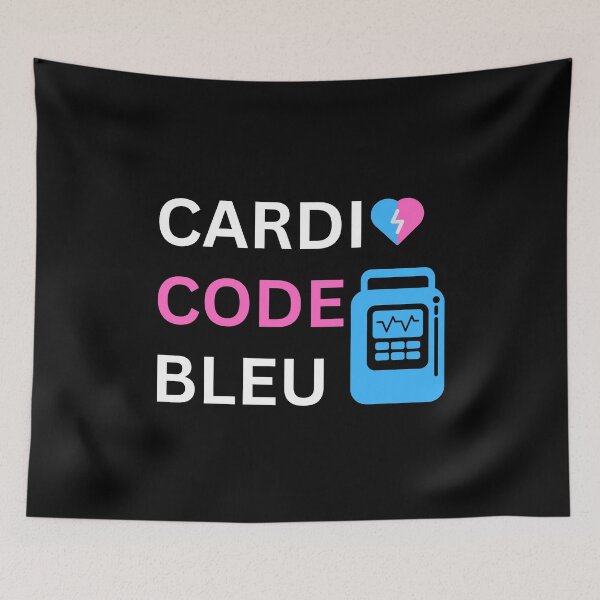 Item preview, Great Defibrillator Cardio Code Bleu designed and sold by MotivaChic.