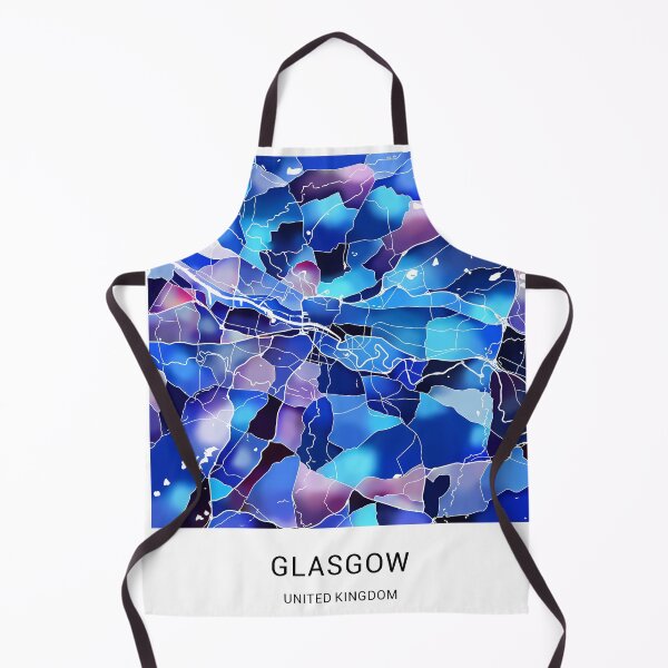 Item preview, Glasgow UK Named City Map - Marine Blue designed and sold by StylishStacks.