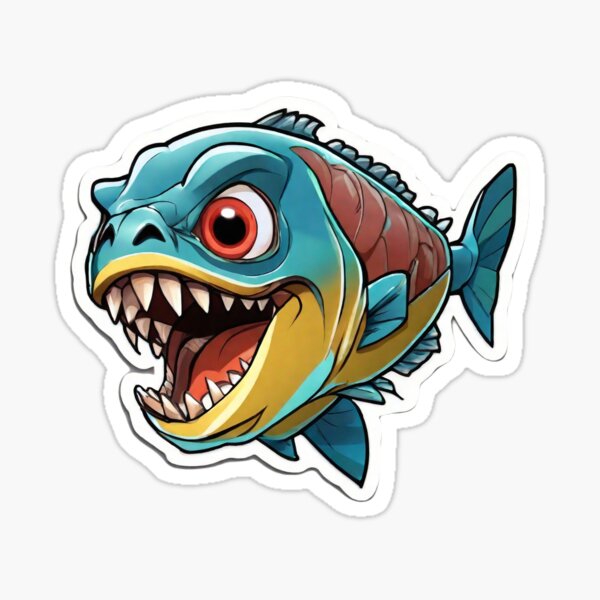 Piranha Fish Stickers for Sale