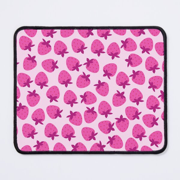 Item preview, soft pink strawberry field summer cute nature fruit girly pattern designed and sold by DesignYourWaystore.