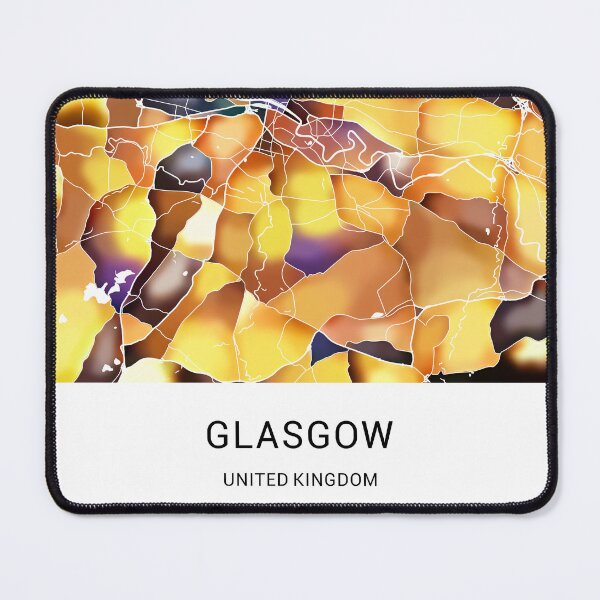 Item preview, Glasgow UK Named City Map - Golden Yellow designed and sold by StylishStacks.