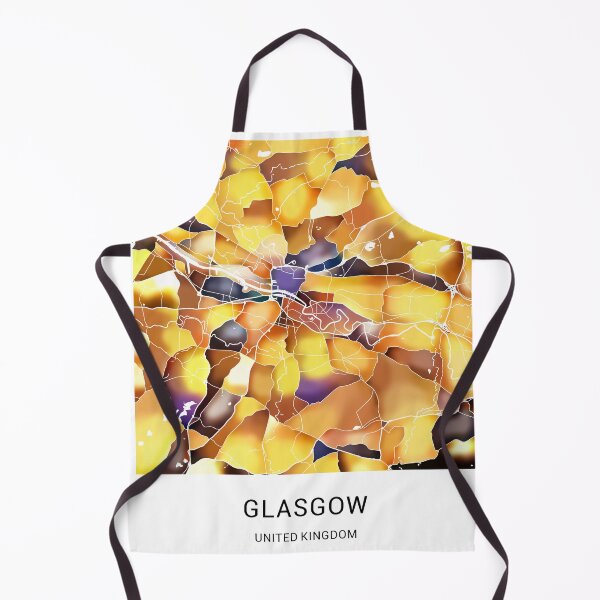 Item preview, Glasgow UK Named City Map - Golden Yellow designed and sold by StylishStacks.