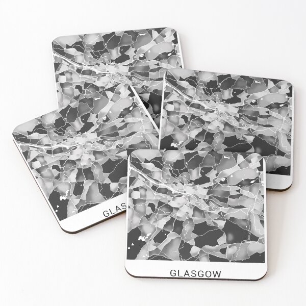 Item preview, Glasgow UK Named City Map - Black and White designed and sold by StylishStacks.