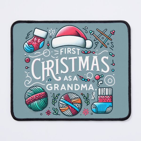 Item preview, First Christmas as a Grandma, typography designed and sold by maxmaj.