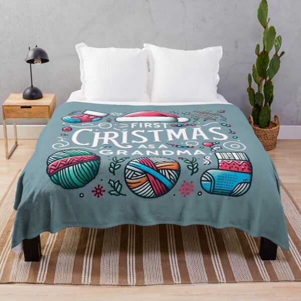 Item preview, First Christmas as a Grandma, typography designed and sold by maxmaj.