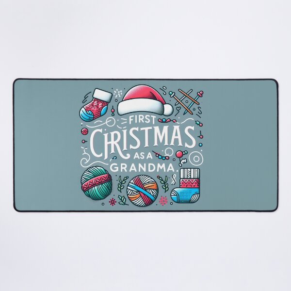 Item preview, First Christmas as a Grandma, typography designed and sold by maxmaj.