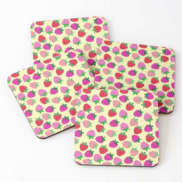 Item preview, strawberry field pink summer cute nature fruit girly pattern designed and sold by DesignYourWaystore.