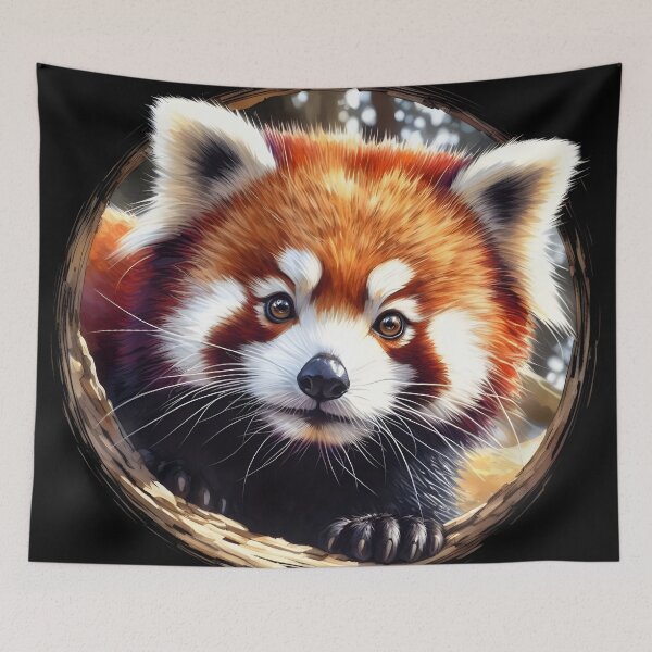 Item preview, Red panda animal  art designed and sold by RubisLeaf.