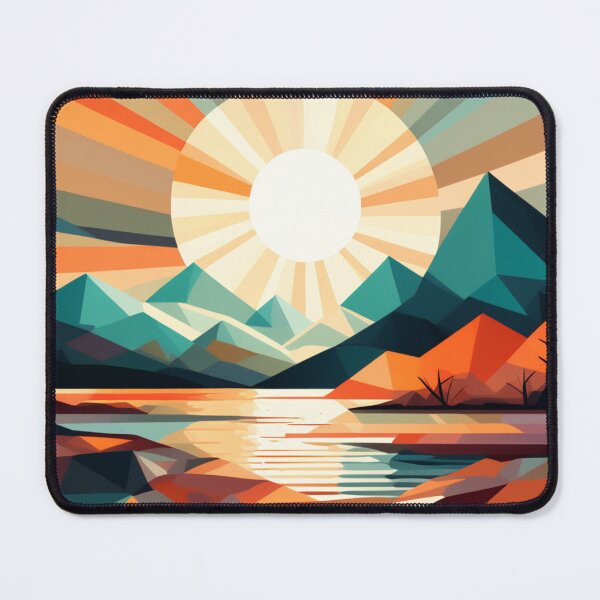 Item preview, Boho Trails: Geometric Figures in Vibrant Landscape Harmony designed and sold by RipollDesigns.