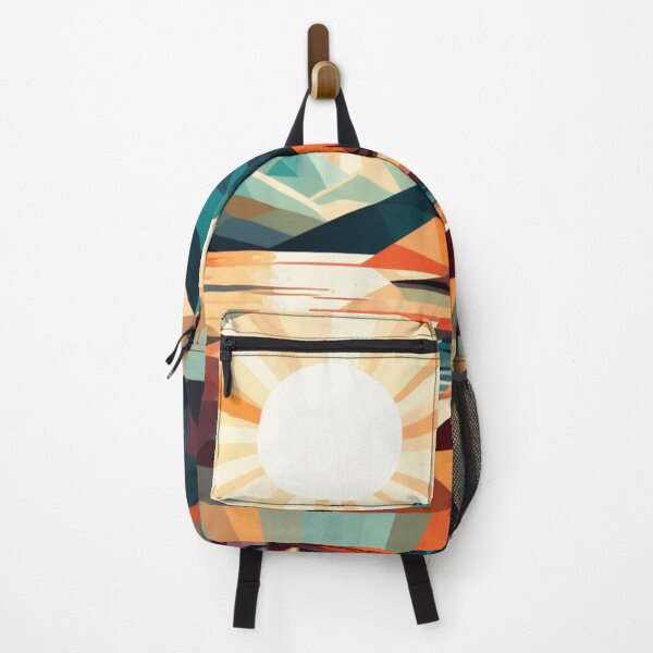 Item preview, Boho Trails: Geometric Figures in Vibrant Landscape Harmony designed and sold by RipollDesigns.