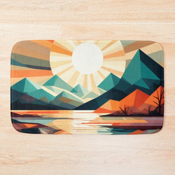Item preview, Boho Trails: Geometric Figures in Vibrant Landscape Harmony designed and sold by RipollDesigns.