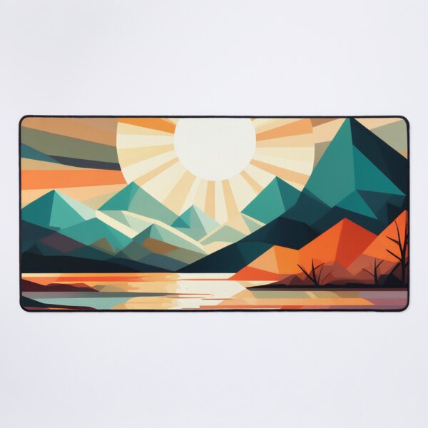 Item preview, Boho Trails: Geometric Figures in Vibrant Landscape Harmony designed and sold by RipollDesigns.