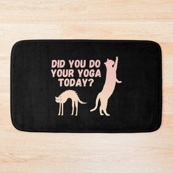 Item preview, Did you do your yoga today? | Cat stretching design designed and sold by Enchantedbox.