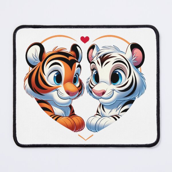 Item preview, Loving Tigers - Feline Valentine's Day Illustration designed and sold by Veteme.