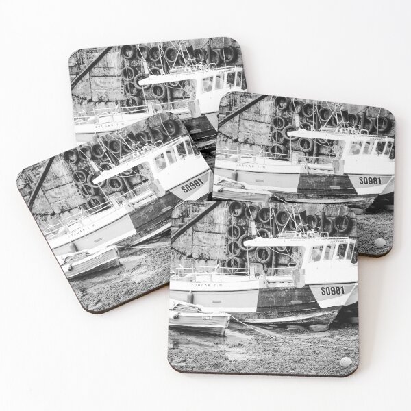 Item preview, Boats at Rosses Point Sligo bw designed and sold by eddiebarronshop.