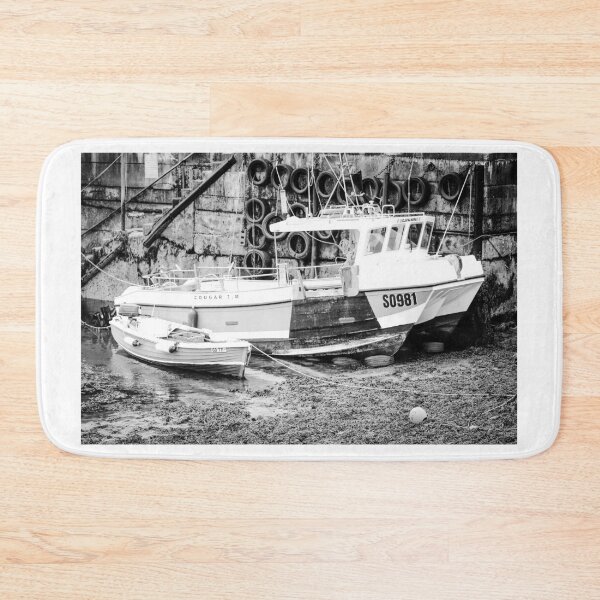 Item preview, Boats at Rosses Point Sligo bw designed and sold by eddiebarronshop.